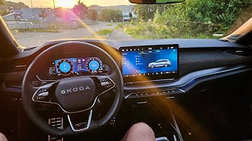 2025 Škoda Octavia RS Combi 2.0 TSI | 265 PS | SUNSET POV DRIVE | ASMR | TOPSPEED