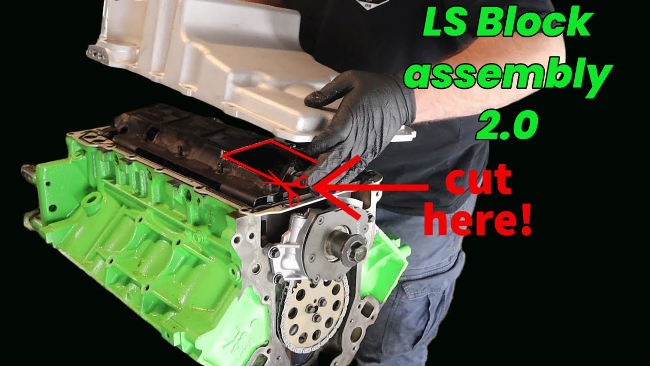 LS 5.3L assembly 2.0 low profile oil pan, timing chain and cover