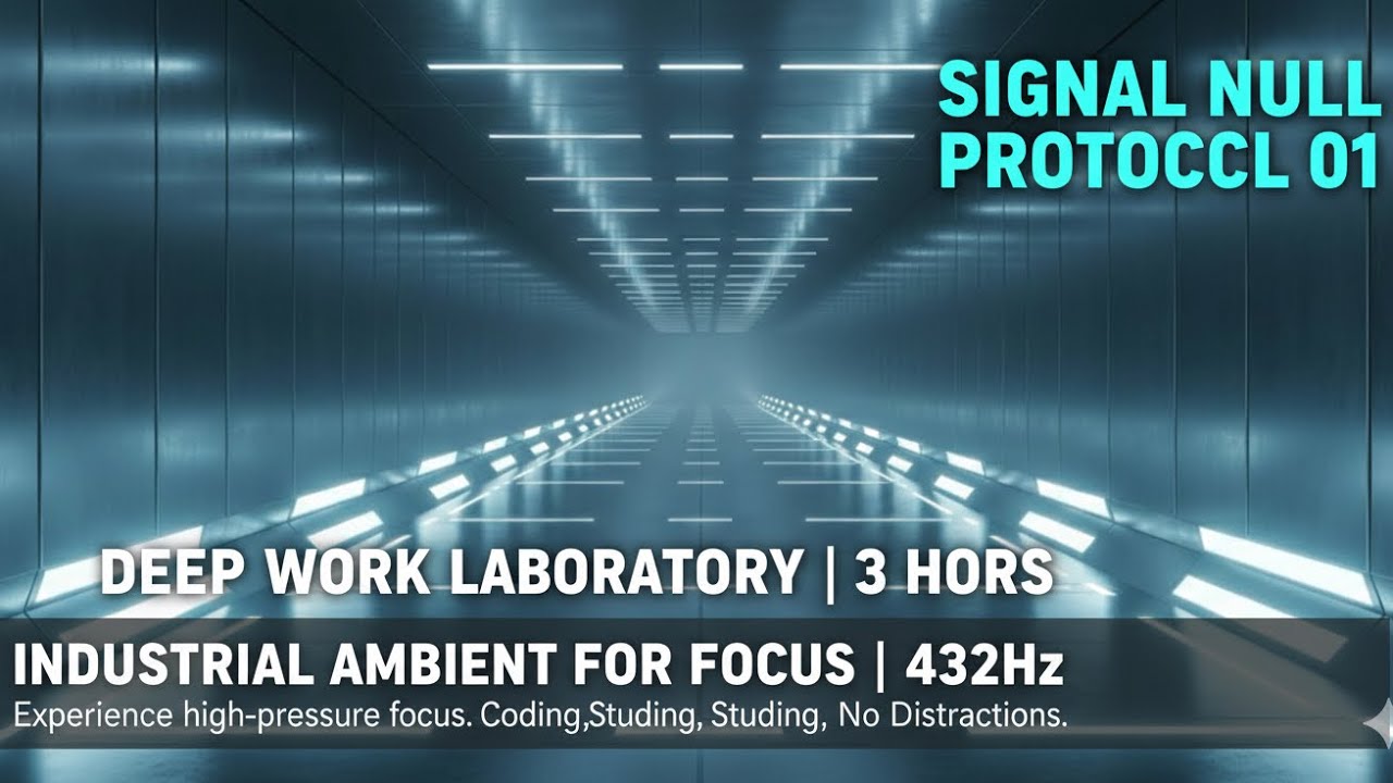 Deep Work Laboratory: Industrial Drone for Maximum Focus [3 Hours] | 432Hz Signal Null