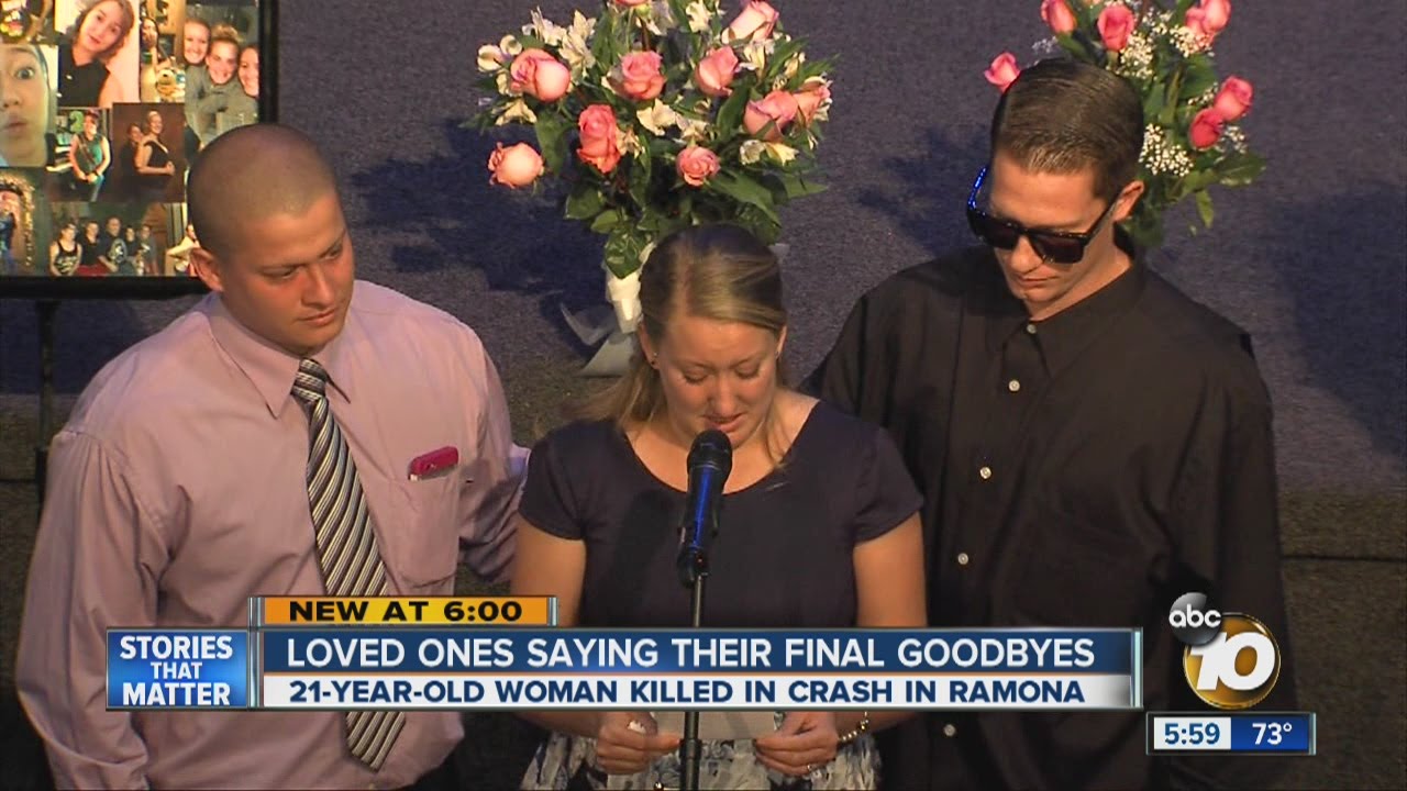 Loved ones say final goodbye to woman killed in crash - YouTube