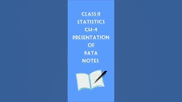 Class 11| Statistics| Ch-4| Presentation of Data| NOTES| Commerce Notes|📝✍🏻📝#notes#class11#commerce