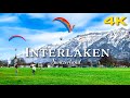 Interlaken Switzerland 4K 🇨🇭 Best Town in Switzerland! (Scenic Walk in Spring)