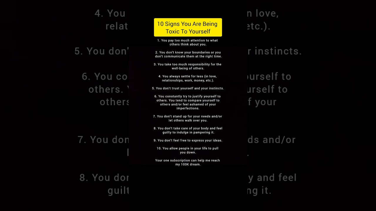 10 Clear Signs You Are Being Toxic To Yourself (And How To Stop It) | Self-Love & Mental Health Tips