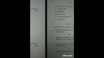 Botany honours semester -3 Core-7 questions paper