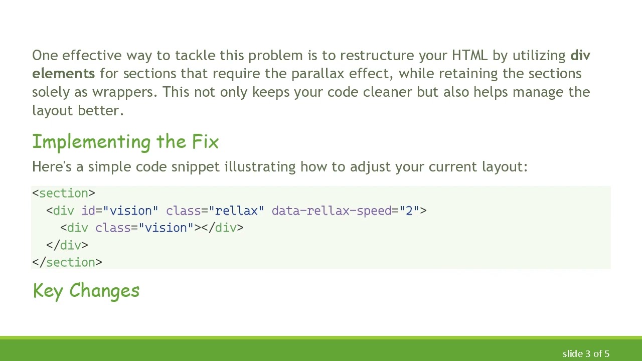 How to Fix Unwanted Whitespace Beneath Parallax Sections in Your Web Project