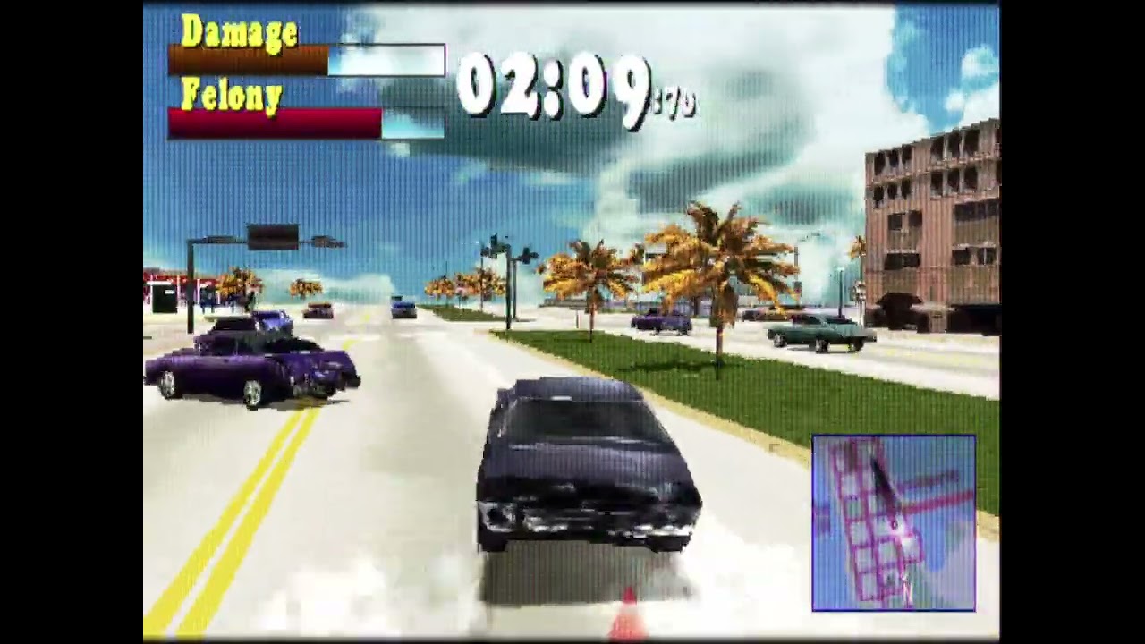 Driver CRT Gameplay Duckstation