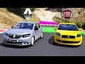 Fiat vs Renault Ailesi Arabalar Ralli Parkurunda - GTA 5