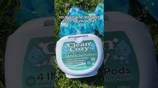 Clean Cozy 4-in-1 laundry pods simplify washing. Fresh scent, easy to use.#laundrypods #cleantok