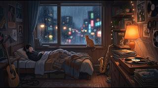 🔴 LIVE: Cozy Rainy Day Cafe | Soft rain and Smooth Jazz Music for Relaxing Deep Sleep &amp; Study