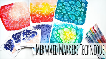 Mermaid Markers Technique - Mixed Media Resists