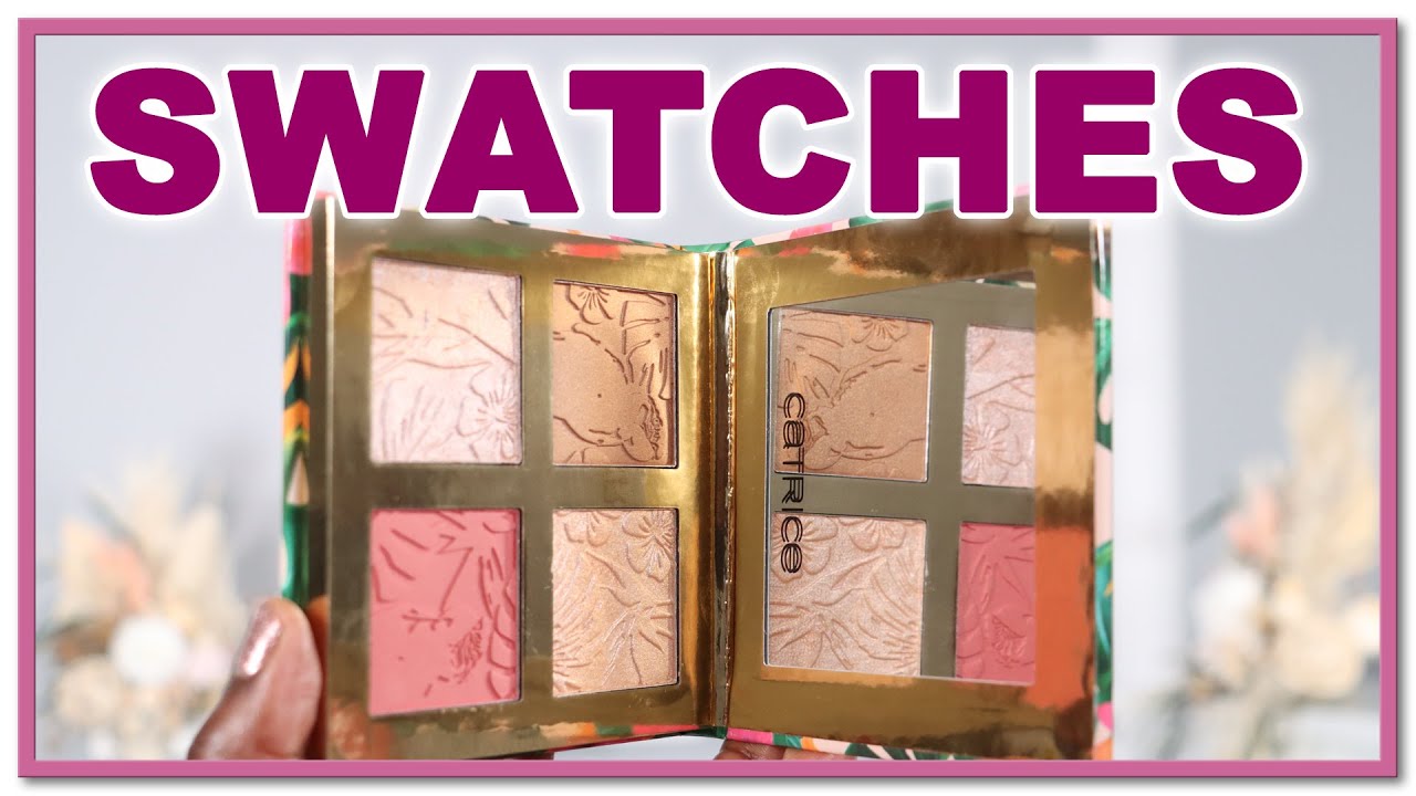 // DARK SKIN SWATCHES YouTube Hit ON NEW!! - EXOTIC TROPIC or CATRICE PALETTE miss? CHEEK