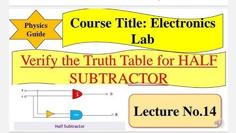 Half Subtractor  Using IC Designing on a Breadboard Performance l Electronic Lab l Physics Guide