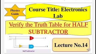 Half Subtractor  Using IC Designing on a Breadboard Performance l Electronic Lab l Physics Guide