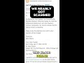 How We Almost Got Scammed
