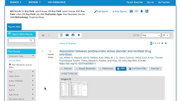 Peer-Reviewed Empirical Articles - Searching APA PsycInfo on APA PsycNet