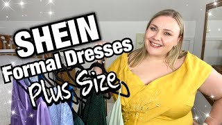 SHEIN FORMAL DRESSES  Plus Size Try On Fashion Haul 