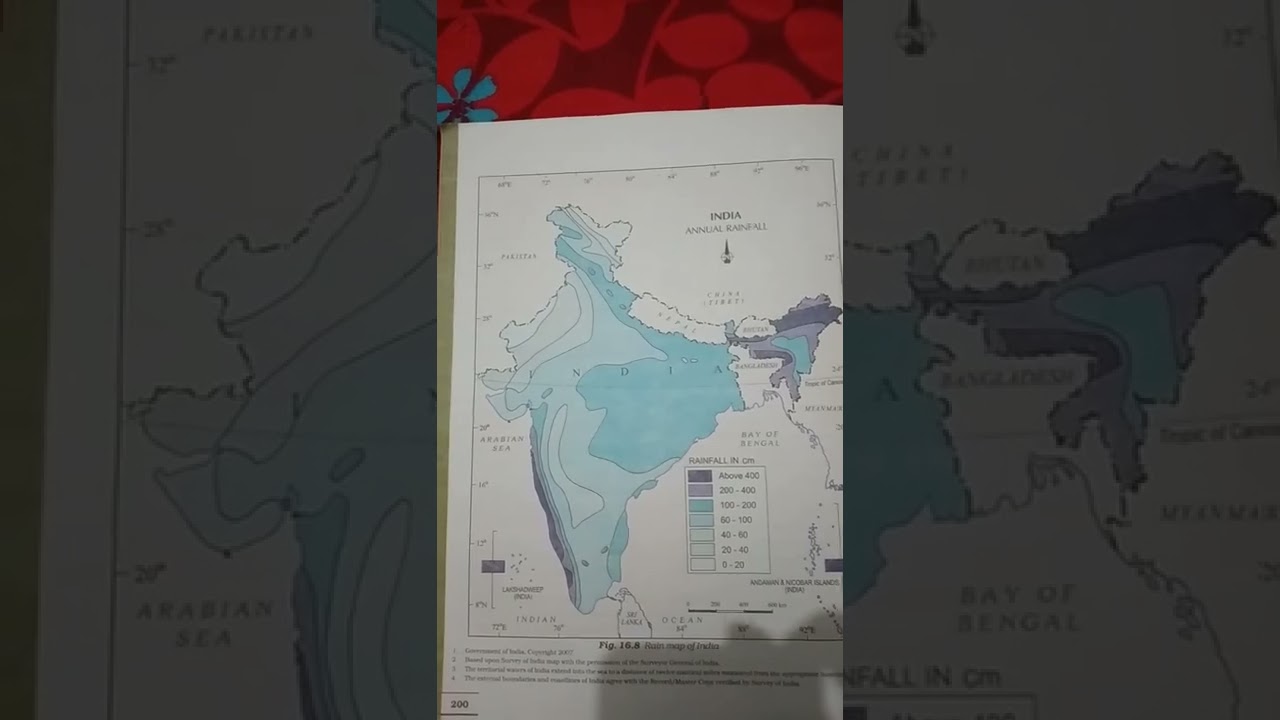 Rain map of India 