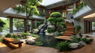 Modern Tropical House With Indoor Koi Pond  Stunning Water Garden  Exotic Home Design Inspiration