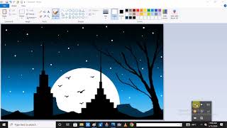 Ms paint drawing scenery for beginners step by step