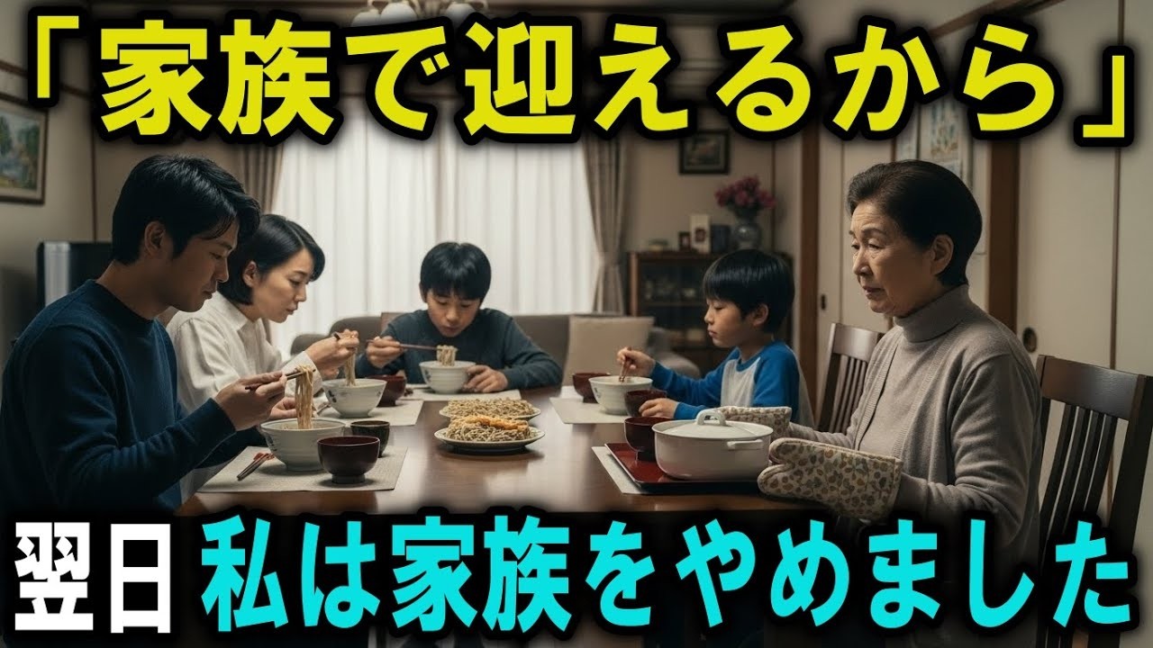「家族で新年を迎えるから」—その一言で、大晦日私は一人で年を越した