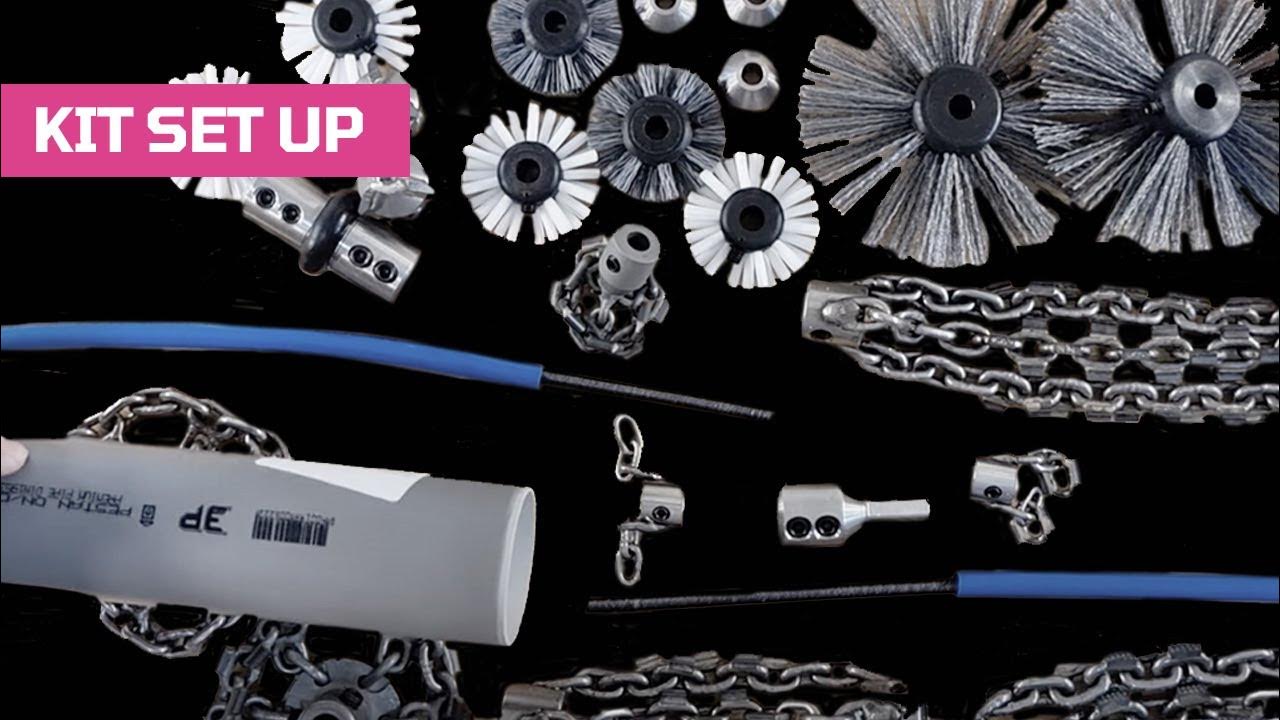 How to set up your flexible shaft and drain cleaning chain kit YouTube
