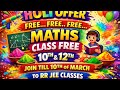 HOLI OFFER!MATHS CLASS FREE#10th #12th#maths#science#english#free #learning#viral#yt@R.R.JEECLASSES