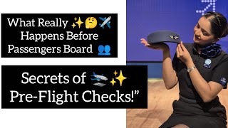 Secrets of Pre-Flight Checks!”✨✈️ #indigo #flightattendant 