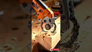 Mini Pocket Chain Mortiser Tool in Action! Perfect Wood Joints Made Easy 🔥 #Woodworking #ToolReview
