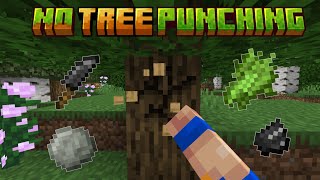 🌳 No Tree Punching Add-on Minecraft Bedrock 1.21.20+ || [Cre:KecKMC]🌸