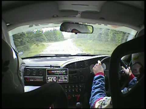 Scottish Rally 2009 - Stage 1 In-car with Steven Clark