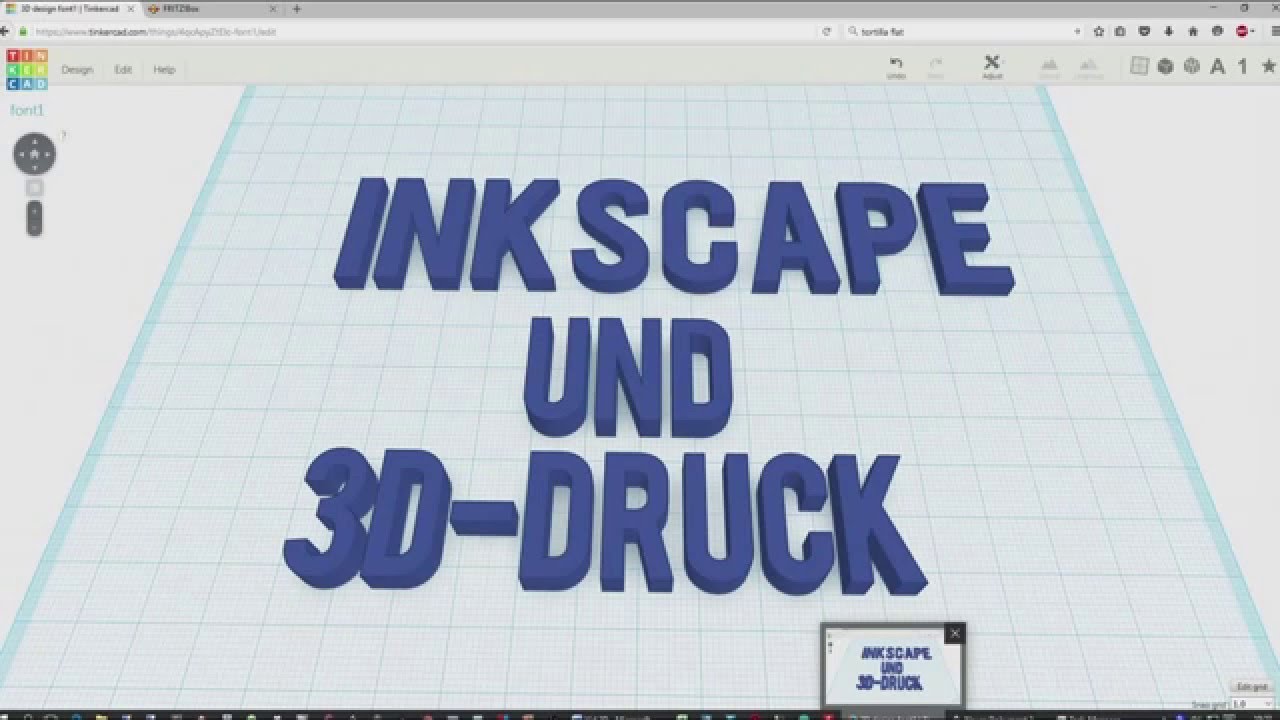 Texte Fur 3d Druck Mit Inkscape Erzeugen Youtube