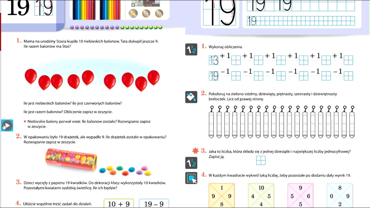 Edukacja matematyczna, elementarz odkrywców klasa I - YouTube