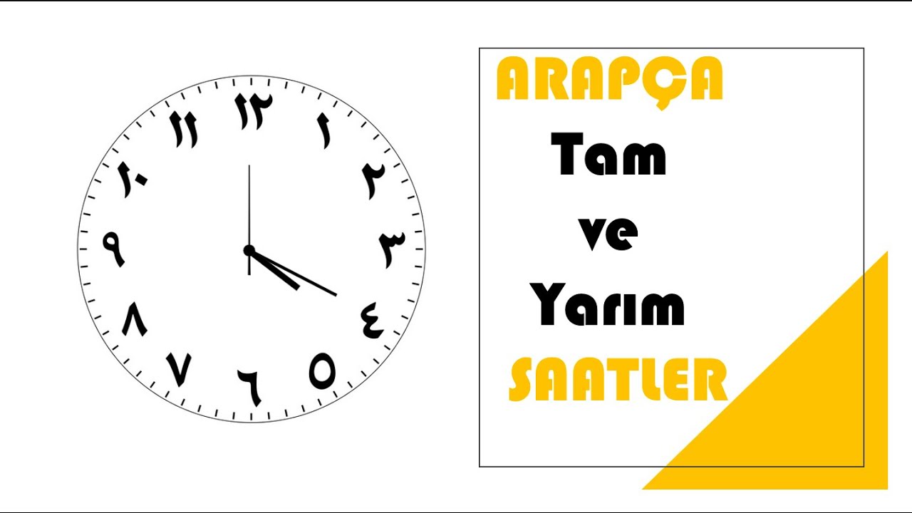 ARAPÇA SAATLER 1 (Tam ve Yarım Saatler)