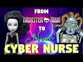 NEON SPACE CYBER NURSE / Monster High Doll Repaint by Poppen Atelier / FUTURISTIC HALLOWEEN