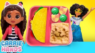 Disney Encanto Helps Gabby Dollhouse Pack a Cat Lunch for School