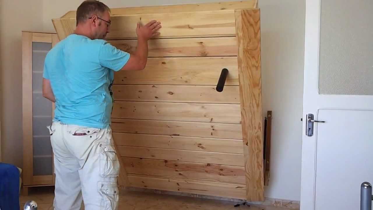 Home made wallbed, cama abatible, opklapbed, klappbett! youtube Bedden kind zelf bouwen