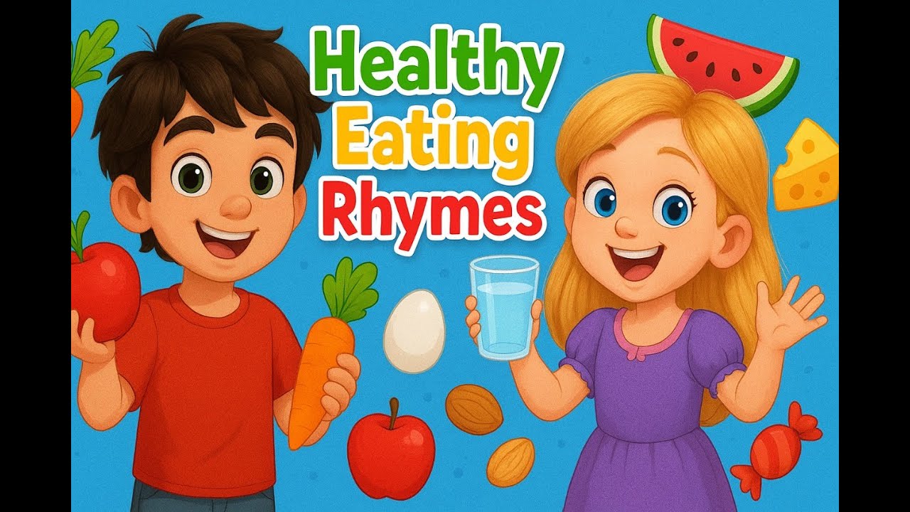 🍎"Healthy Eating Rhymes 🍎 | Fun Food Song for Kids | Learn with Fruits, Veggies & More!"