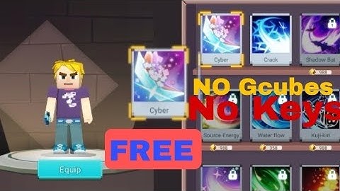 Playing With New Cyber Sword Effect In Bedwars Blockman Go