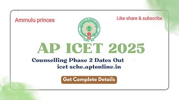 AP ICET 2025 2ND COUNSELLINGS DATES OUT COMPLETE DETAILS MEKOSAM DON