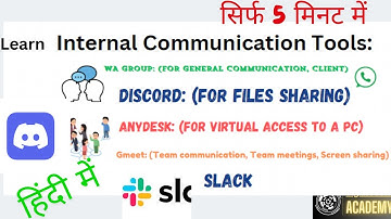 Learn Internal Communication Tools Gmeet, WhatsApp, Zoom, Discord, Slack, Teams