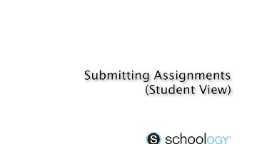 Submitting Assignments in Schoology (as Student)