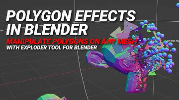 Polygon effects in Blender with modifiers, falloffs | Exploder Tool v2.0a #b3d #blender #blender3d