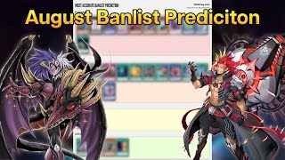 MY AUGUST BANLIST PREDICTION FOR THE POST NAWCQ/EUWCQ FORMAT! @Paktcg