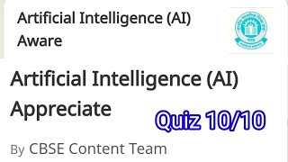 Artificial Intelligence (AI) Aware and Appreciate Diksha app Quiz Answer #nishthatraining Module