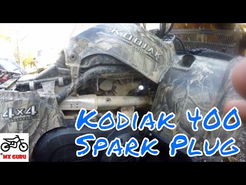 Yamaha Kodiak 400 2005 Model - Changing The Spark Plug !