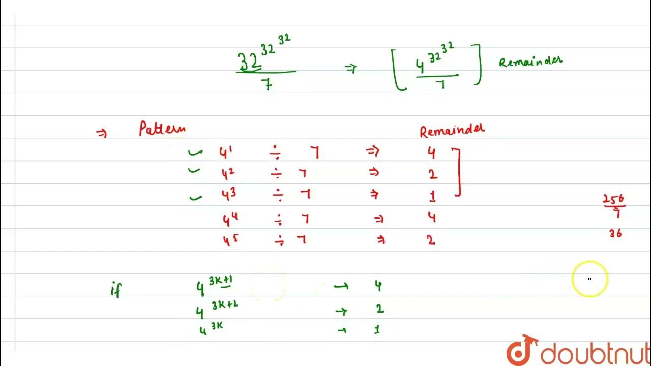 what-is-the-remainder-when-32-32-32-is-divided-by-7-class-14
