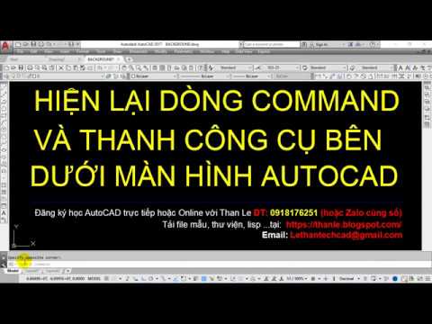 command & conquer remastered  Update  HIỆN LẠI DÒNG COMMAND (DÒNG LỆNH) VÀ THANH CÔNG CỤ TRẠNG THÁI BÊN DƯỚI MÀN HÌNH AUTOCAD