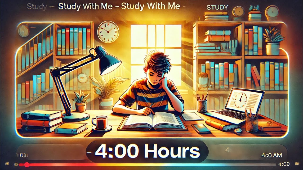4 = HOURS | LIVE | SELF STUDY WITH ME | - YouTube