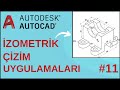 Autocad İzometrik / Perspektif Çizim Uygulamaları #11
