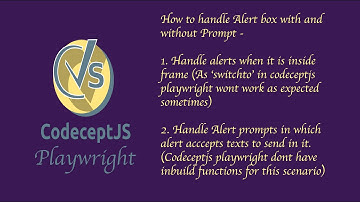 How to handle alert box in JS automation - Codeceptjs Playwright